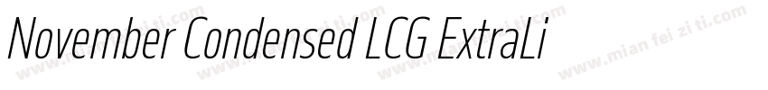 November Condensed LCG ExtraLight字体转换